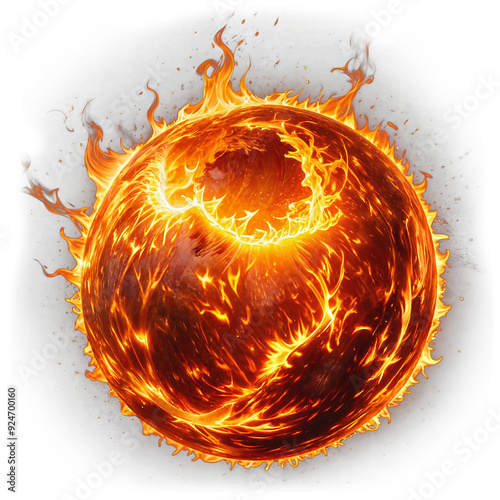 Fiery Energy Sphere – Dynamic Flame ball / fireball | Ognista kula energii – dynamiczna kula ognia / ognista kula