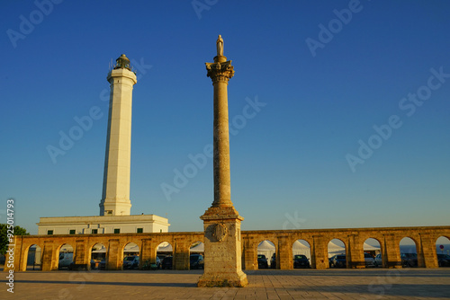 Santa Maria di Leuca lighthouse at the sunset, Puglia, Italy