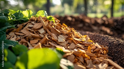 Close-Up of Organic Biomass Materials Used in Sustainable Energy Production