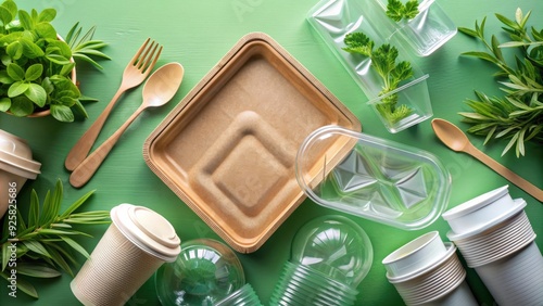 Biodegradable plastic packaging for a sustainable future , eco-friendly, compostable, environmentally friendly