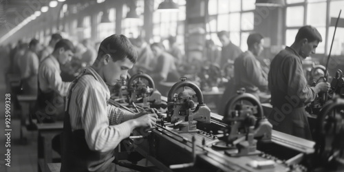 worker, old factory, manufacture. 