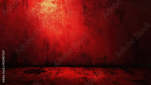 eerie and spooky red wall background for halloween and horror theme with copyspace for text, high definition image