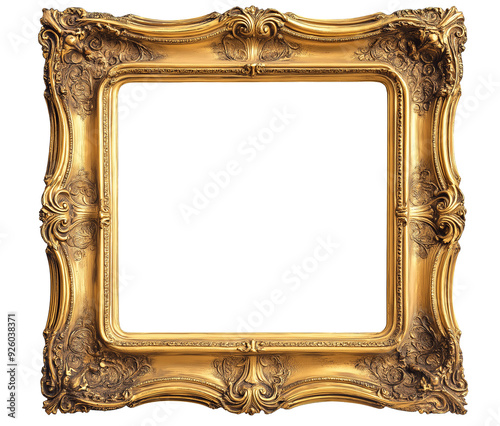 antique gold picture frame, vintage antique golden picture frame