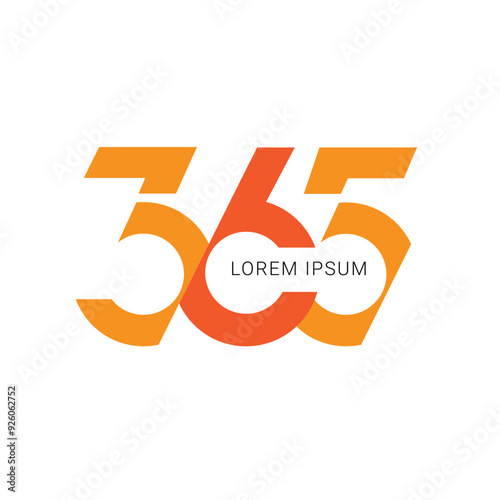 365 Logo, 365 number letter logo icon designs vector