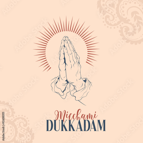 Jain michhami dukadam samvatsari festival template design illustration