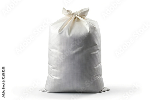 Plastic Sack White Mockup, Big Bag Mockup, Sand bag or white plastic canvas bag isolated on white background.