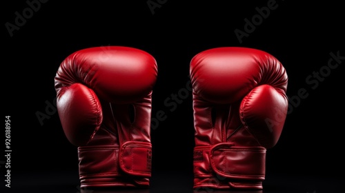 Boxing gloves clash with copyspace, perfect for fight night poster to capture pre match intensity