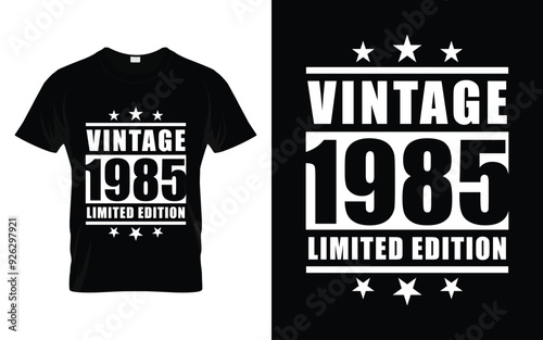 Vintage in 1985 limited edition Retro Vintage Birthday Graphic T-shirt Design