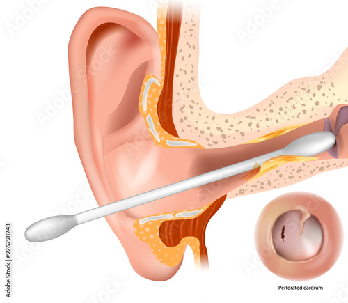 Cotton swabs a major cause of eardrum perforations. Risks of Using Cotton Buds for Ear Cleaning. Burst or perforated eardrum 