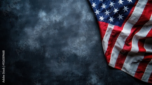 An American flag on a dark background, symbolizing strength and national pride