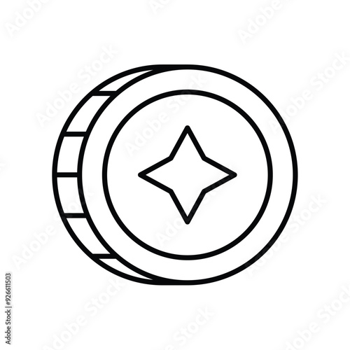 token line icon with white background vector stock illustration