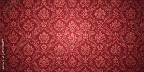 Opulent red damask vintage floral wallpaper pattern, opulent, red, damask, vintage, floral, wallpaper, pattern, seamless