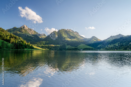 Lac noir, Planfayon, canton de Fribourg, Suisse