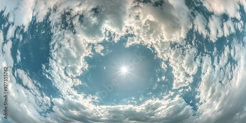 Ffısh-eye wide angle sky with clouds