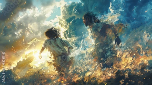 Redemption and Justice: Depiction of the Biblical Story of Cain and Abel in Religious Concept Art