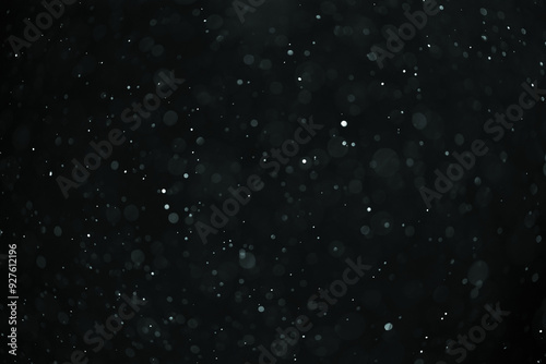 abstract real dust floating over black background for overlay