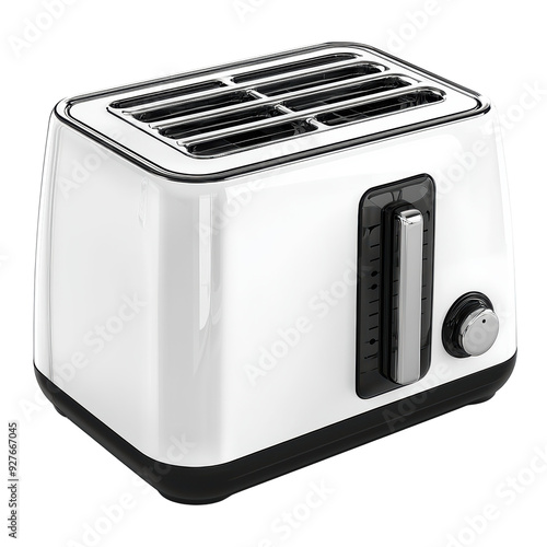 Toaster isolated on white transparent. Kitchen home appliance 