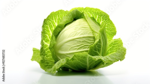 Cabbage Vegetable, isolated on white background Generative AI