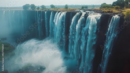 Victoria the waterfalls located on the zambezi