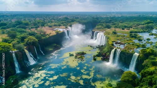 Victoria the waterfalls located on the zambezi