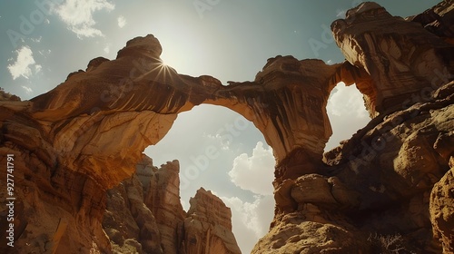 Bridges amazing ancient sandstone hewn by wind