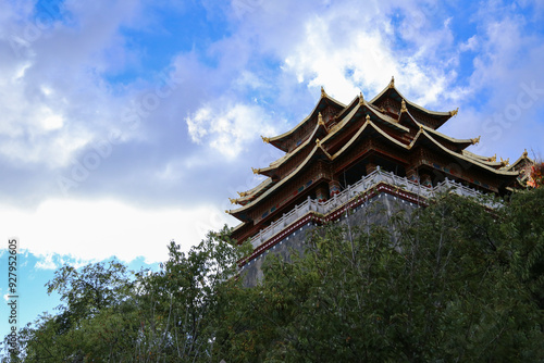 Chinese style Buddhist temple Shangri-la