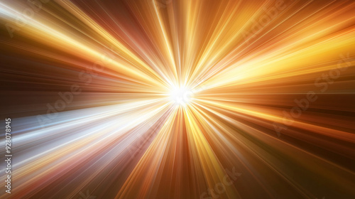 Abstract background showing golden light beams radiating from center