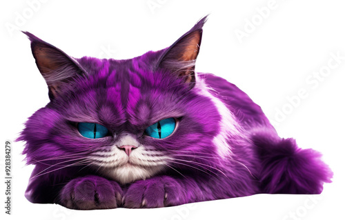 PNG Cheshire cat purple mammal animal.