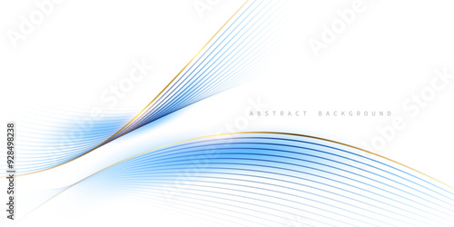 Beautiful abstract blue lines background Vector illustration