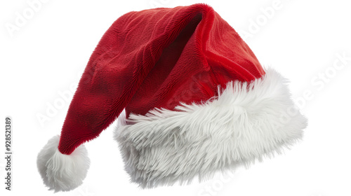 Santa Claus hat isolated on transparent background, PNG