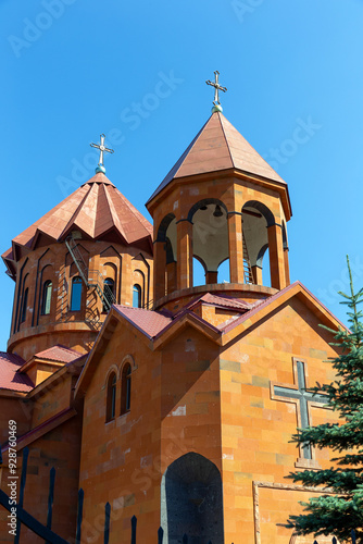 Church of St. Karapet on a sunny summer day. Yekaterinburg