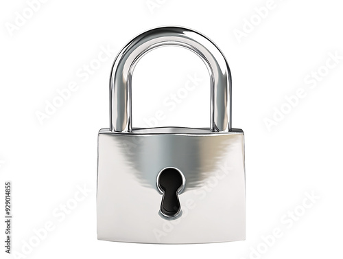 a silver padlock with a keyhole