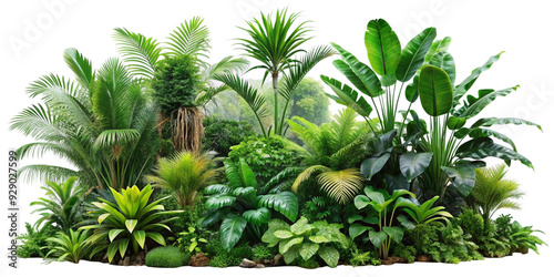 Outdoor Rainforest Graphic - Isolated Vegetation with Clipping Path