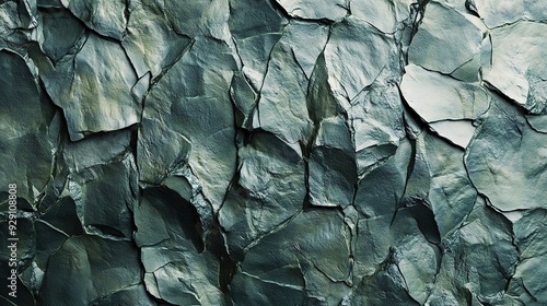 Emerald Armor: A close-up view of a rugged cliff face, its surface a mesmerizing tapestry of emerald-green basalt columns. 