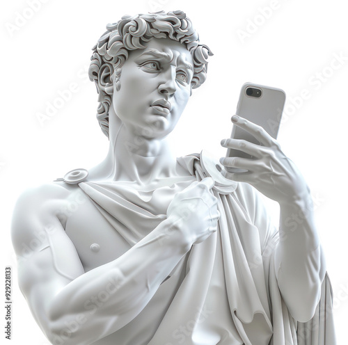 PNG Marble greek man sculpture phone mobile phone electronics.