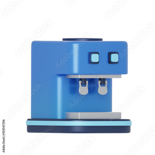 blue dispensers 3d illustration