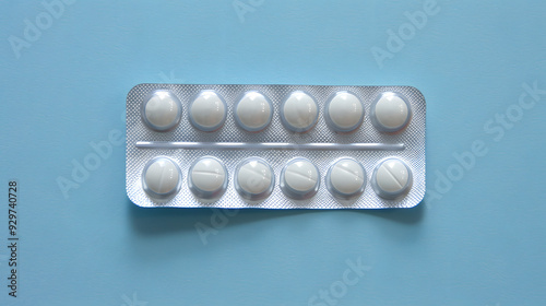 Close-Up of Pills in Plastic Blister Packaging