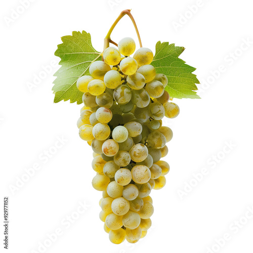 Riesling Grape Cluster on Transparent Background for Wine Production