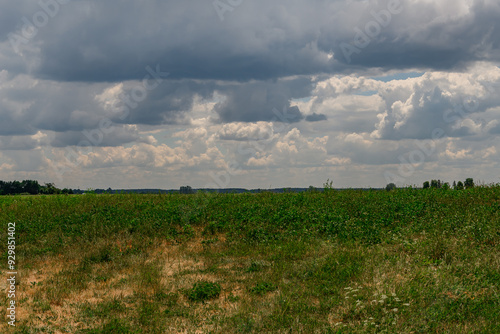 Złożona struktura chmur w komórkach burzowych, gwałtowne zjawiska atmosferyczne 