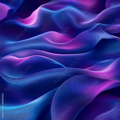 An elegant digital background with gently undulating waves in a triad of soft lavender, cool turquoise.