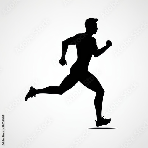 The running man icon silhouette runner Illustration 