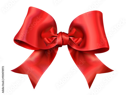 a red bow with a bow