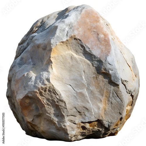 PNG angular boulder with light and dark tones transparent