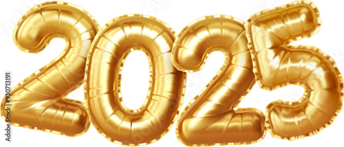 Gold Balloons 2025 New Year