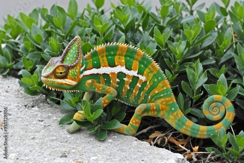 An image of a chameleon with its distinctive color-changing ability, its captivating appearance and adaptive behavior showcasing its uniqueness in the animal kingdo