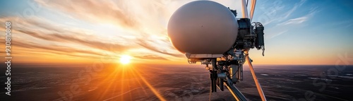 Exhibit a highaltitude balloon capturing wind energy from the jet stream to power remote areas