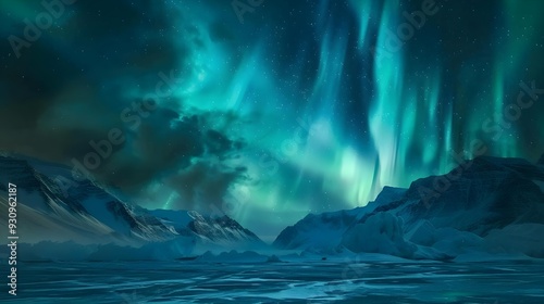 Cinemagraph of Aurora Borealis in the night sky of Alaska