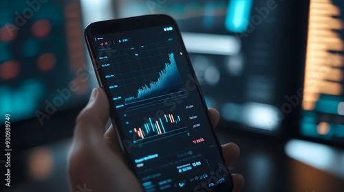 Digital wallet app displaying personal investment portfolio to showcase role in wealth management featuring financial analytics charts and data visualizations