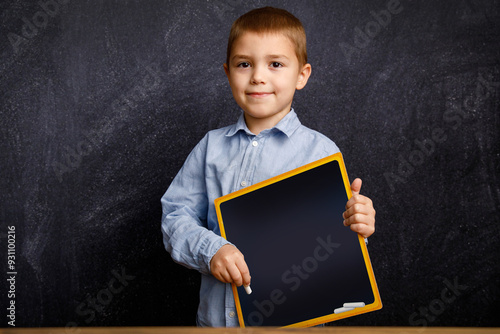 Dziecko zaczyna szkołę podstawową w 1 klasie - szkoła - tablica, - 1 klasa - back to school