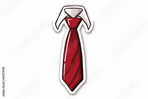 Red tie on a monochrome background